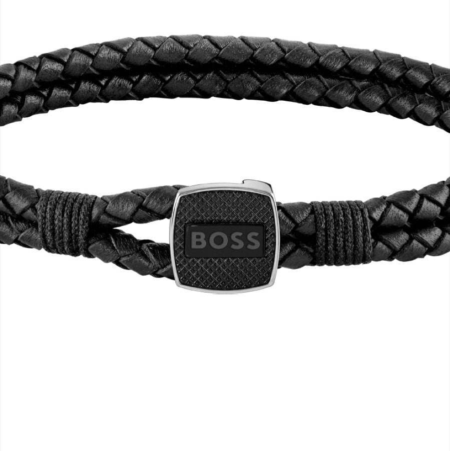 Boss blaine deals leather bracelet