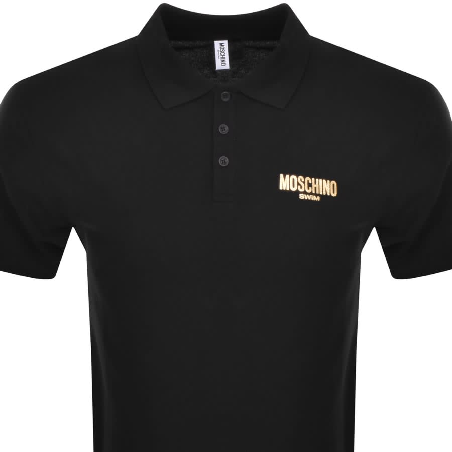 Moschino Swim Short Sleeved Polo T Shirt Black Mainline Menswear