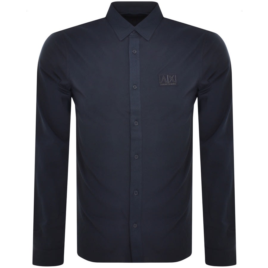 Armani Exchange Long Sleeve Shirt Navy | Mainline Menswear