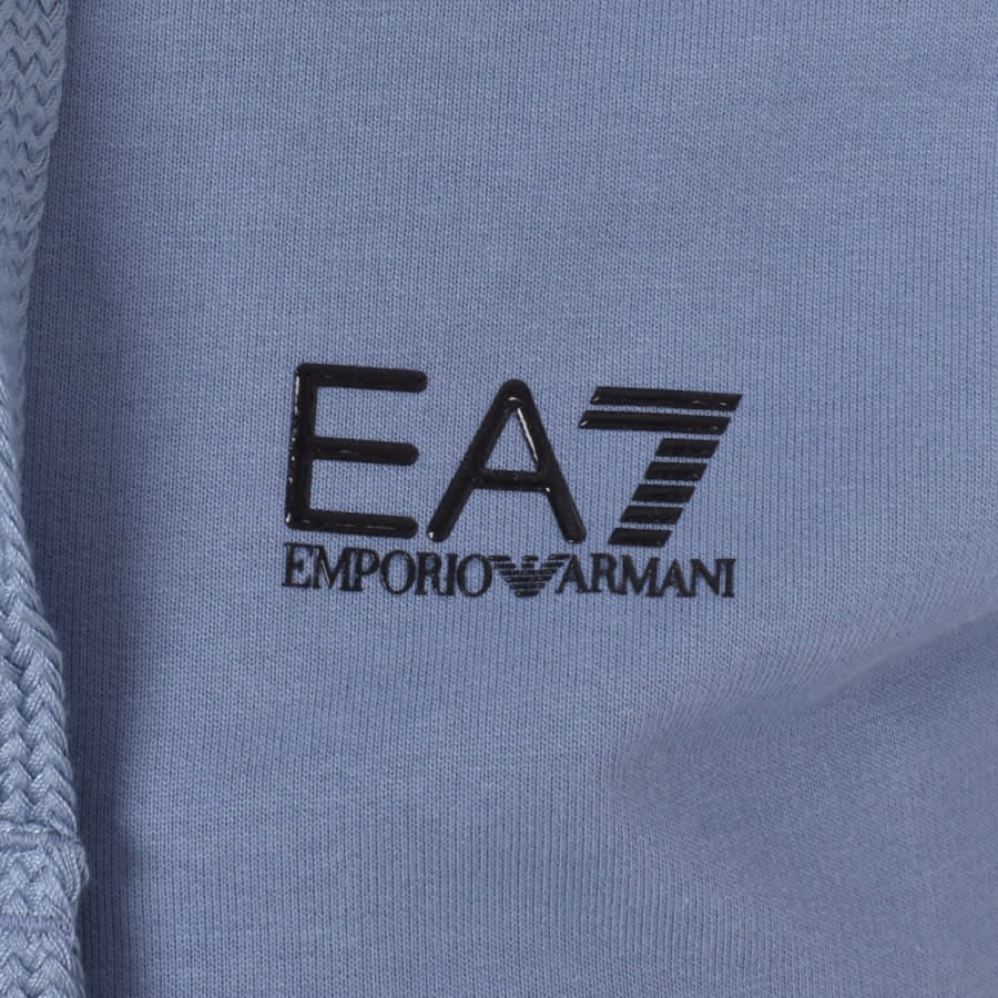 EA7 Emporio Armani Logo Hoodie Blue Mainline Menswear United States