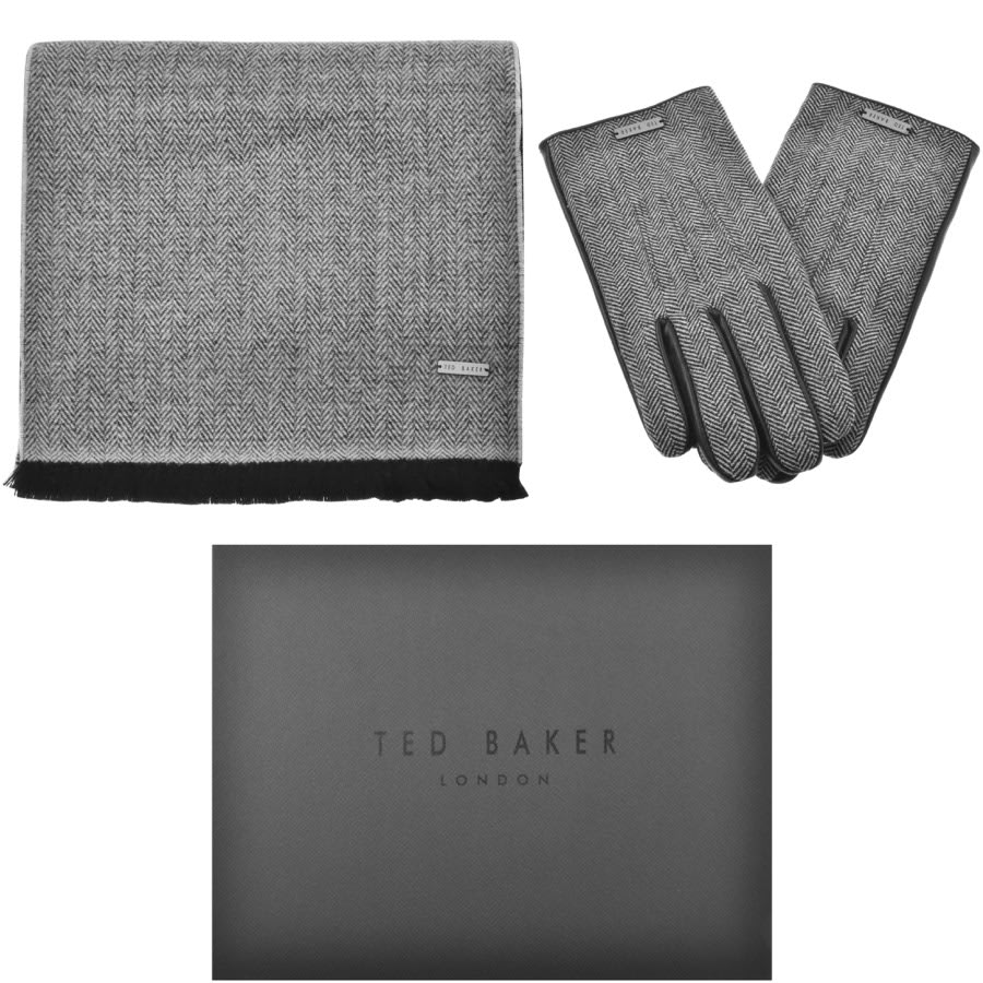 Ted Baker Scarf And Gloves Set Black | Mainline Menswear United States