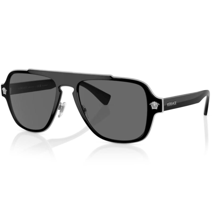 Versace VE2264 56 Grey Mirror Silver & Matte Gunmetal Sunglasses | Sunglass  Hut USA