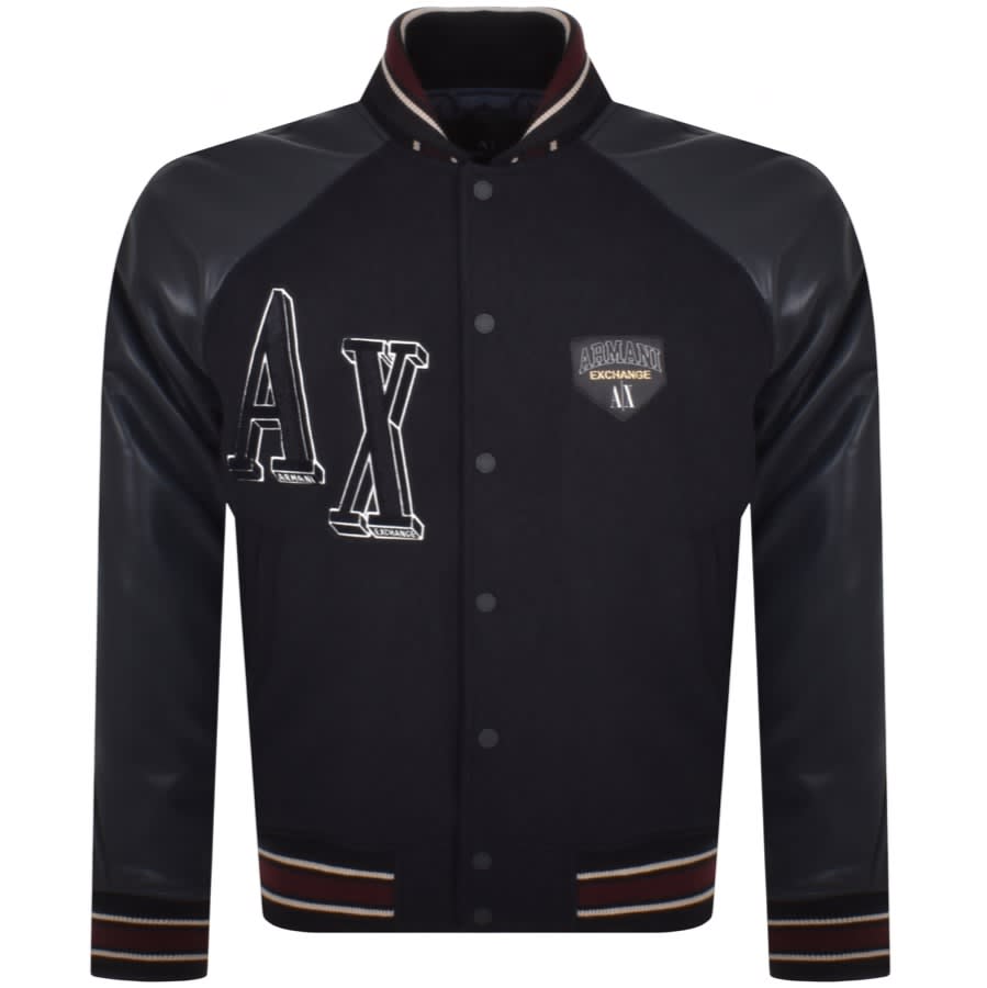 Armani Exchange Varsity Jacket Navy | Mainline Menswear
