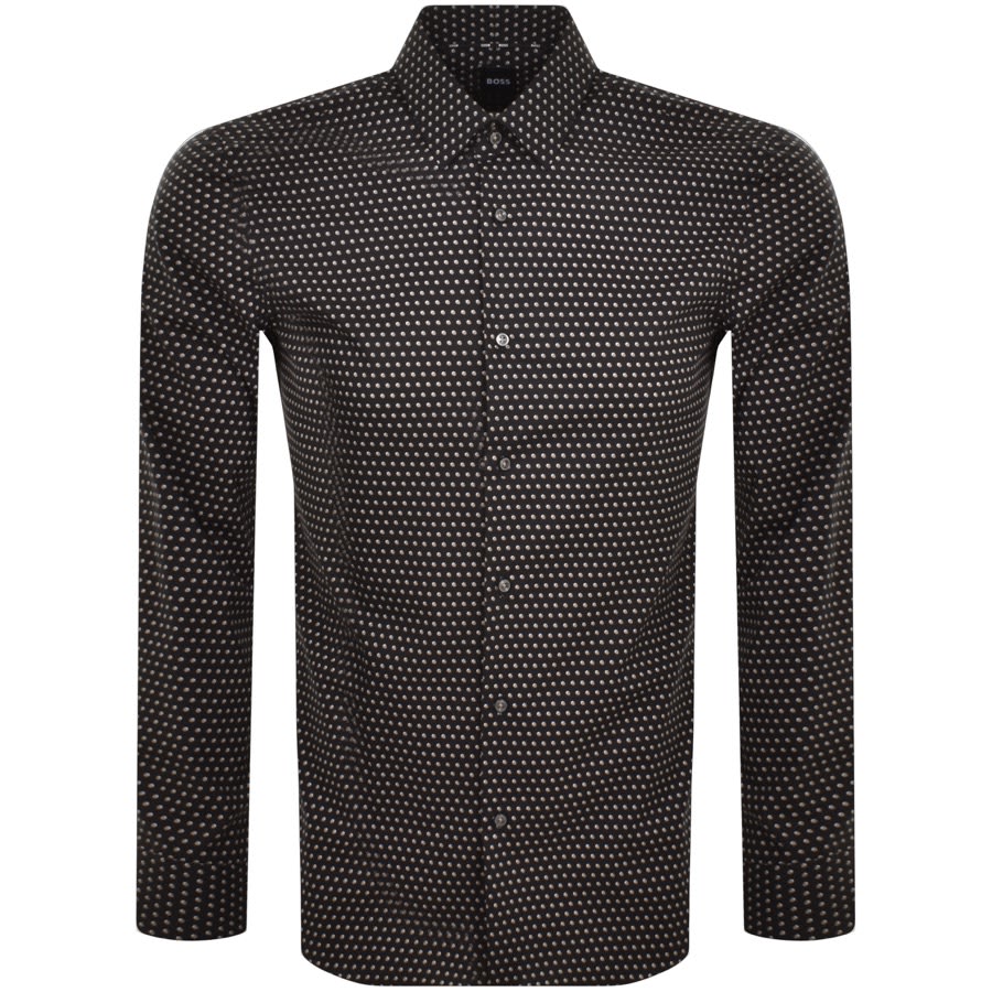 Black long best sale sleeve shirt h