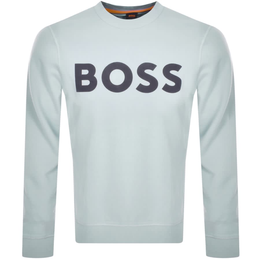 BOSS Webasic Crew Neck Sweatshirt Blue | Mainline Menswear