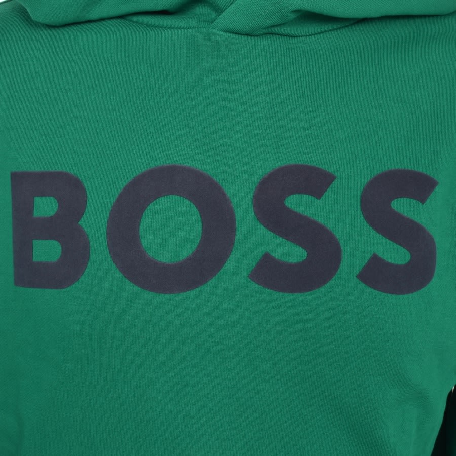 BOSS Basic Logo Hoodie Green Mainline Menswear Denmark