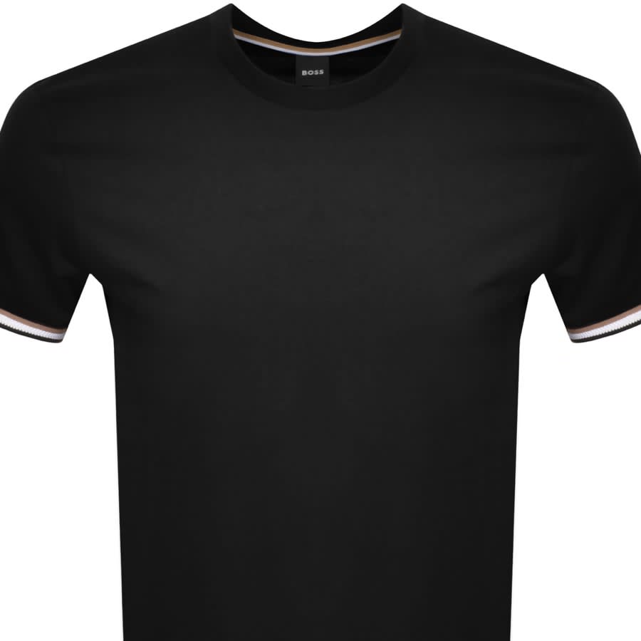 Hugo boss plain sale black t shirt
