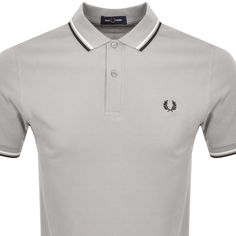 Fred perry twin tipped cheap polo t shirt grey