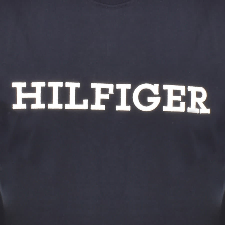 Tommy Hilfiger Monotype Logo T Shirt Navy