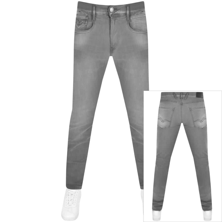 Men's Grey stretch denim jeans