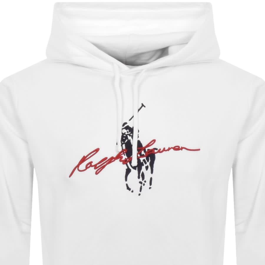 Ralph Lauren Pullover Logo Hoodie White Mainline Menswear
