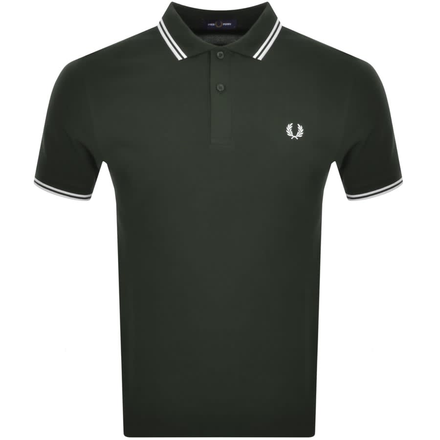 Fred Perry Twin Tipped Polo T Shirt Green | Mainline Menswear