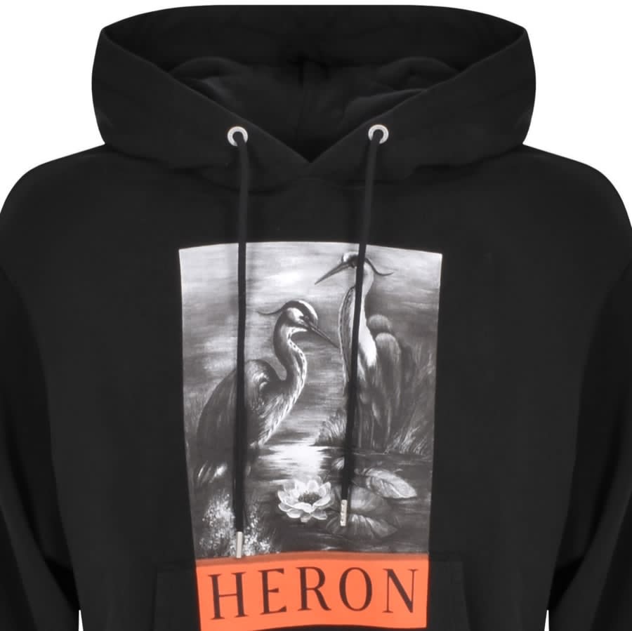 Heron Preston Heron Logo Hoodie Black Mainline Menswear Denmark