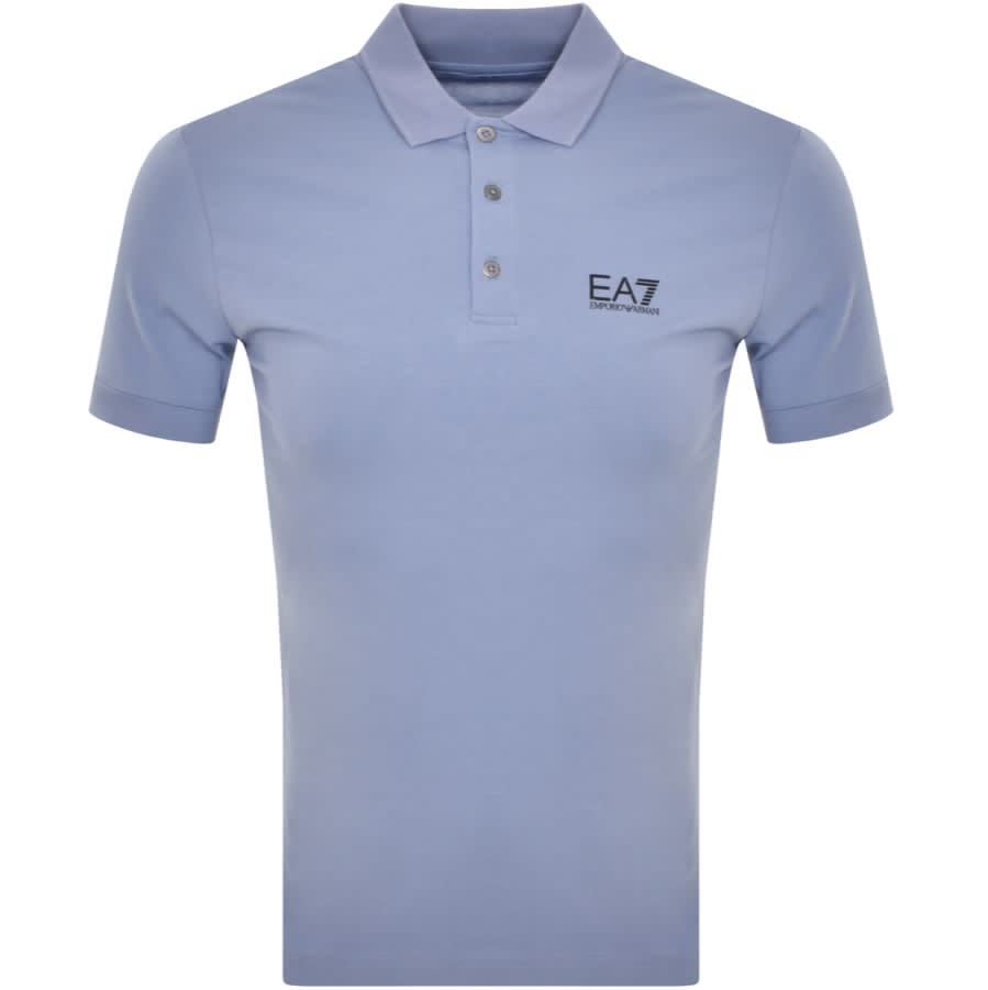 EA7 Emporio Armani Short Sleeved Polo T Shirt Blue | Mainline Menswear