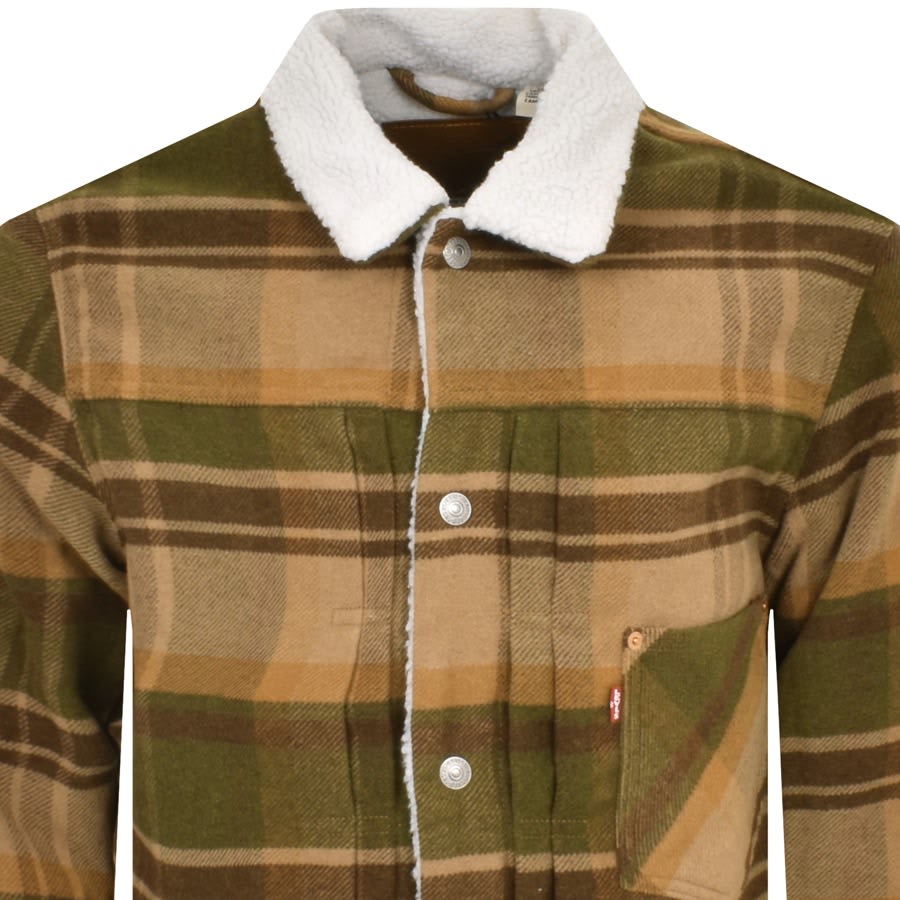 Levis Sherpa Lined Trucker Jacket Beige Mainline Menswear