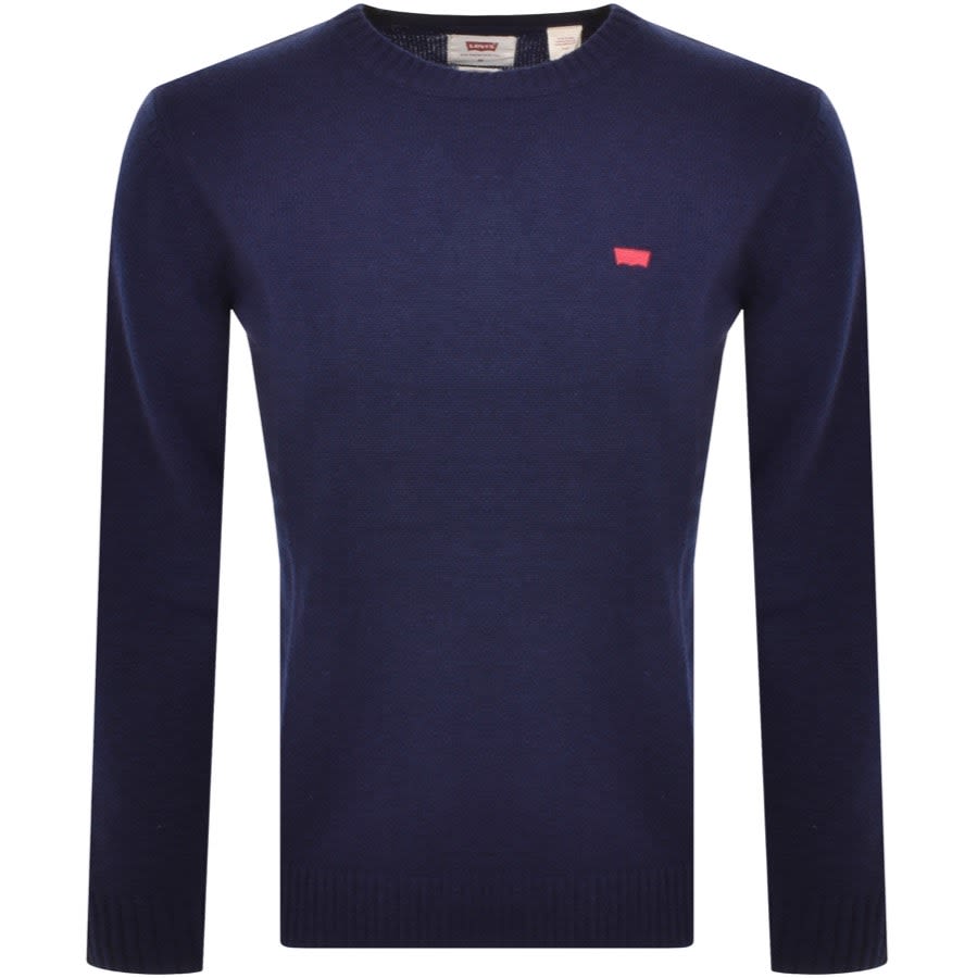 Levis Crew Neck Knit Jumper Navy Mainline Menswear