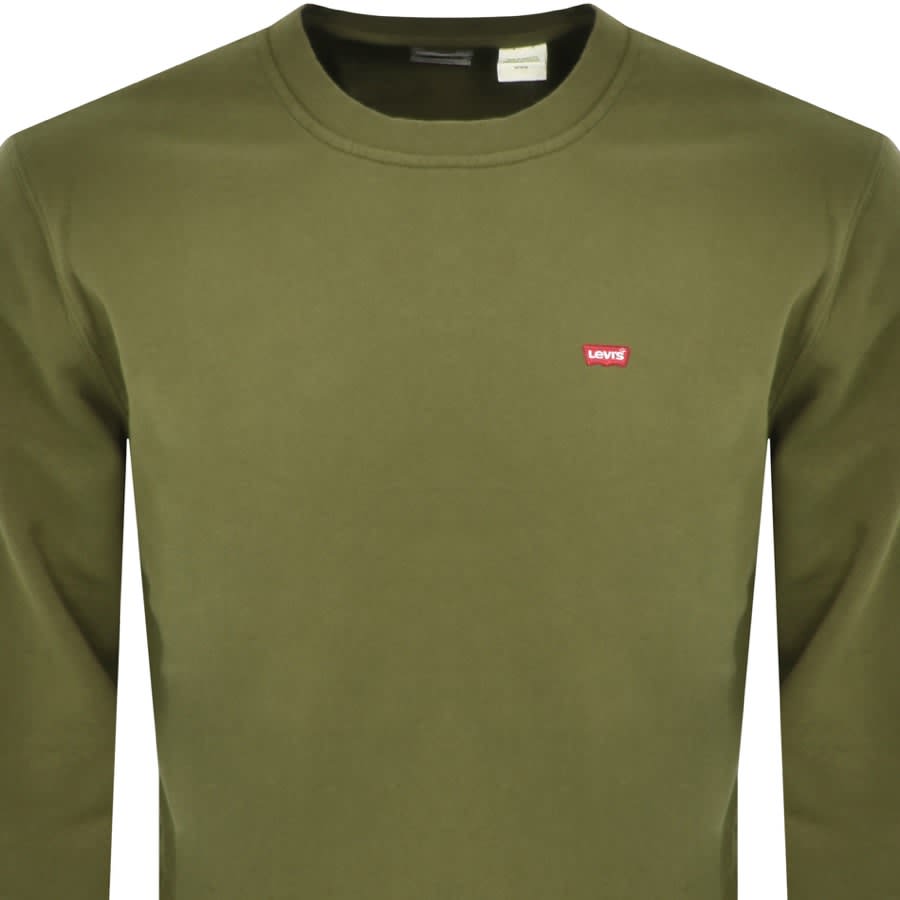 Levis Original Crew Neck Sweatshirt Green Mainline Menswear