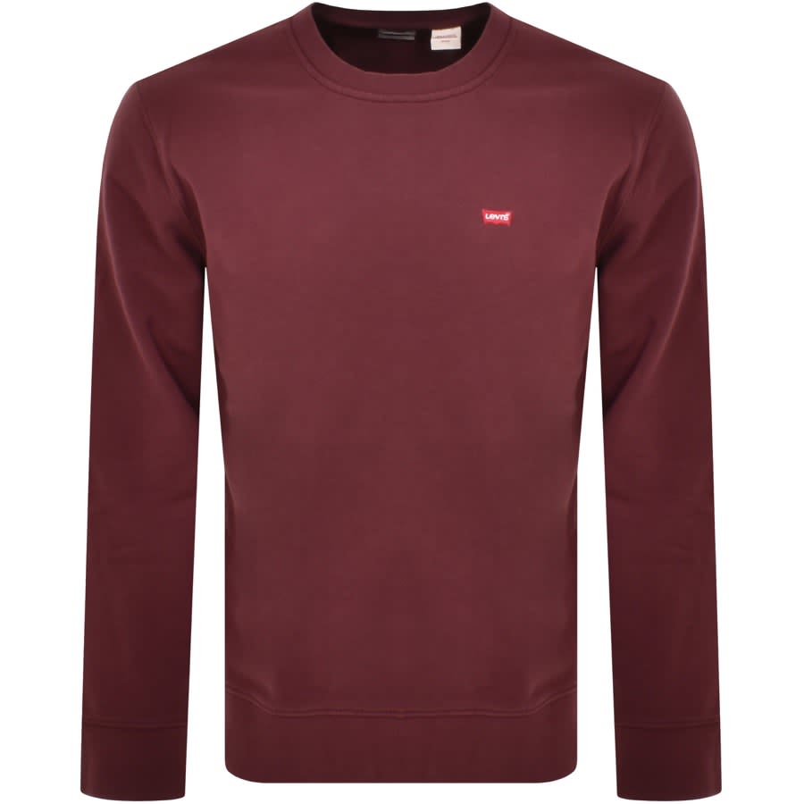 Levis Original Crew Neck Sweatshirt Burgundy | Mainline Menswear
