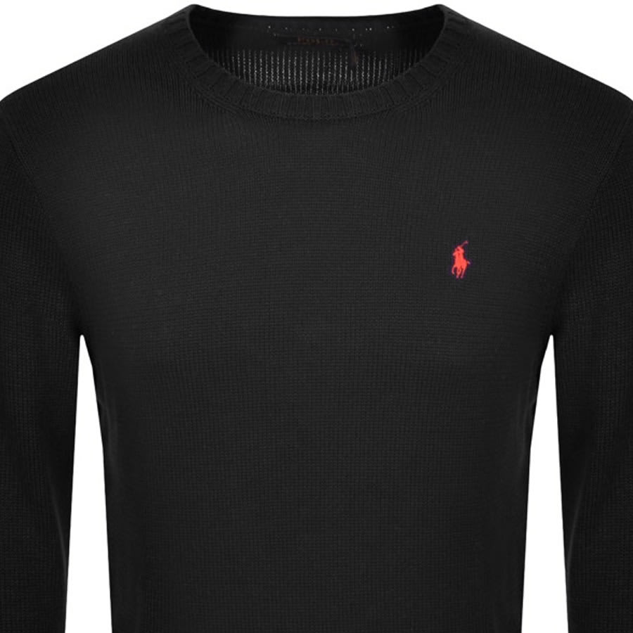 Ralph lauren black knitted jumper hotsell