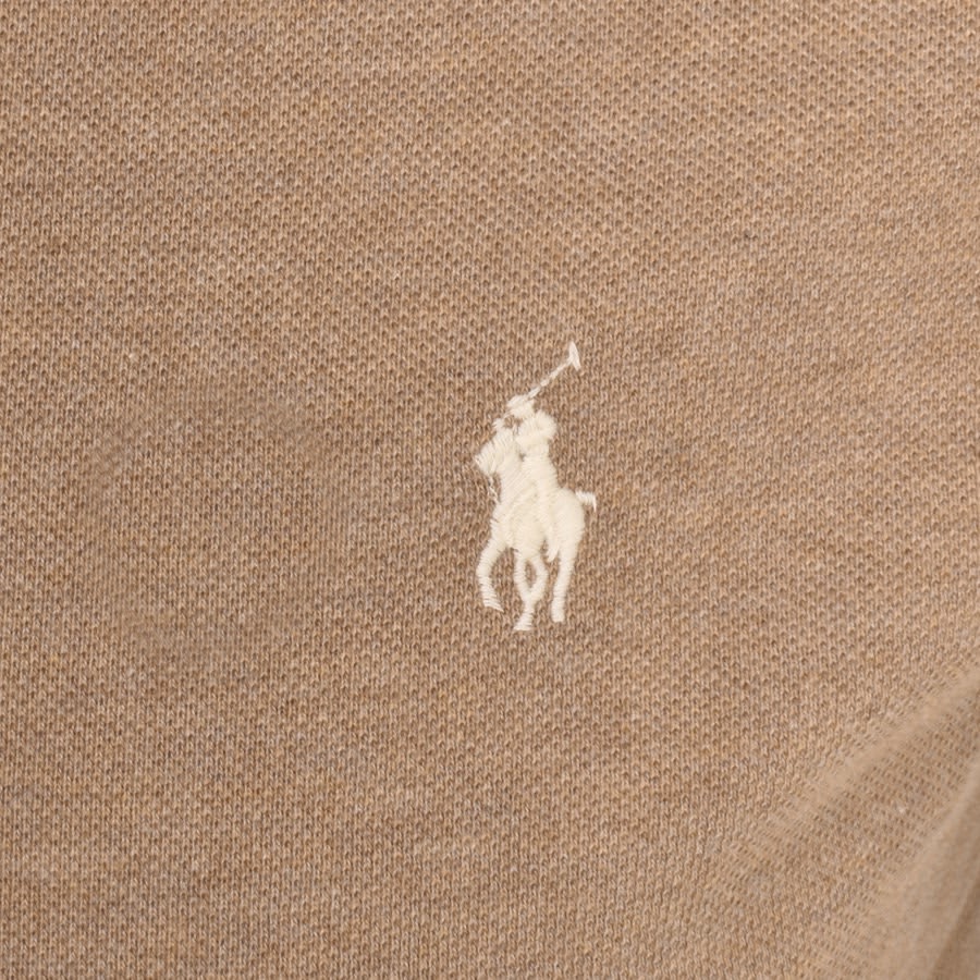 Ralph Lauren Custom Slim Polo T Shirt Brown Mainline Menswear