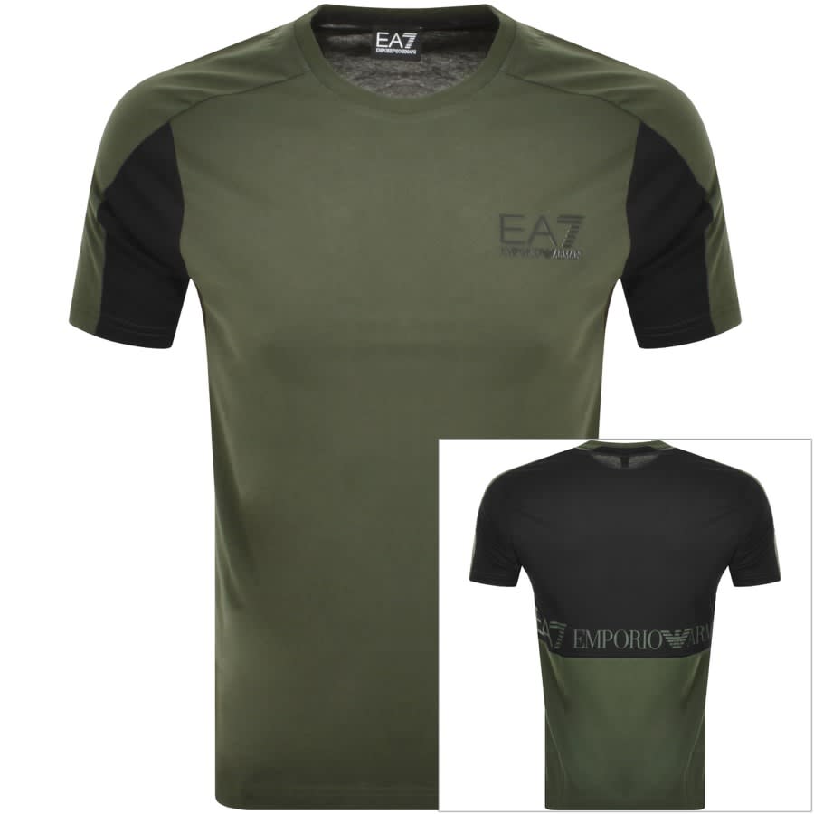 EA7 Emporio Armani Back Panel Logo T Shirt Green