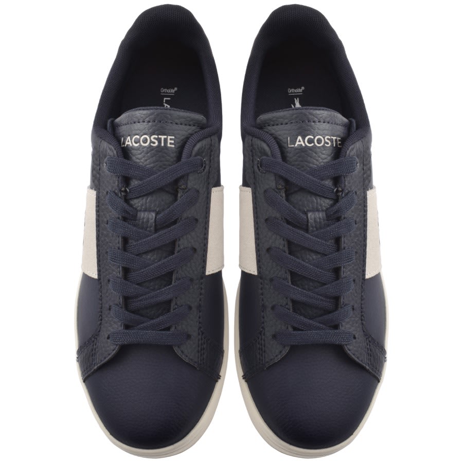 Mens navy hot sale lacoste trainers