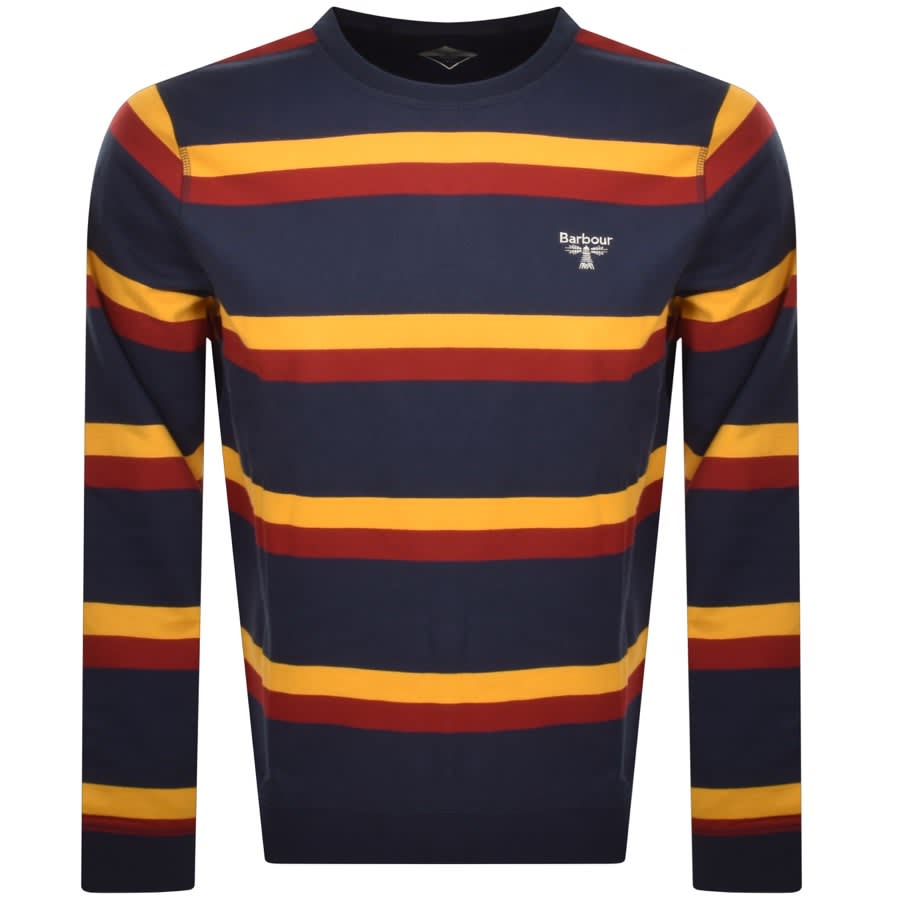 Barbour Beacon Lorton Stripe Sweatshirt Navy | Mainline Menswear United ...