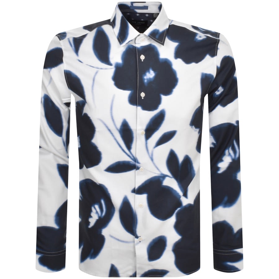 Ted Baker Aversa Floral Long Sleeve Shirt White | Mainline Menswear