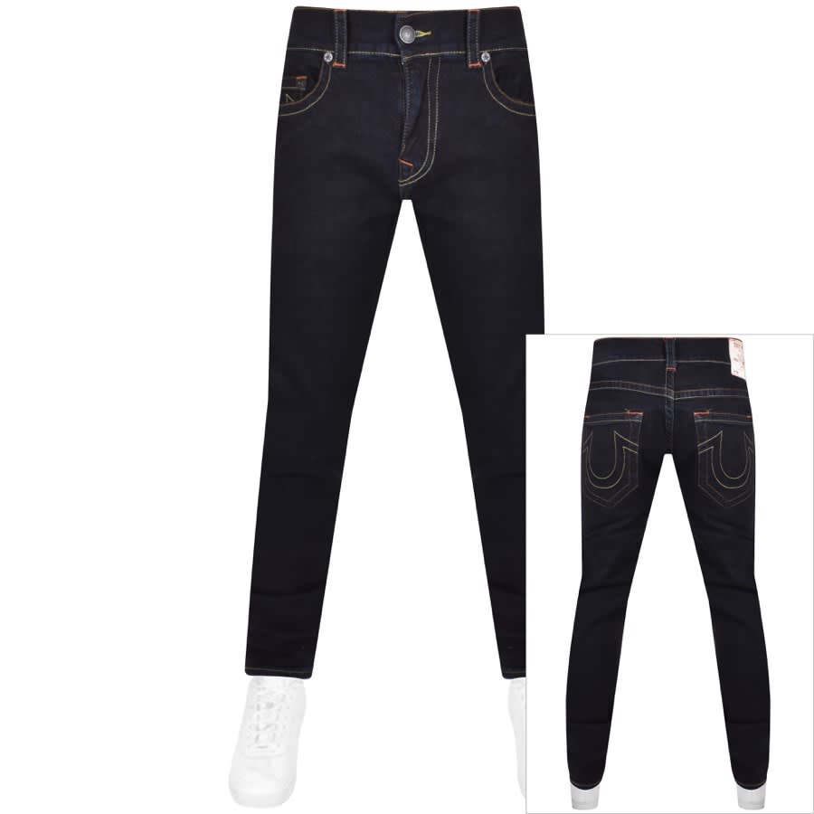 True Religion Matt SN Flap Jeans Navy | Mainline Menswear