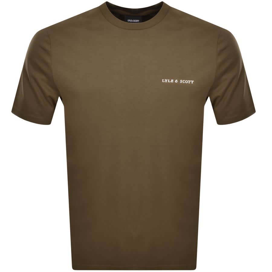 Lyle and scott green t shirt cheap