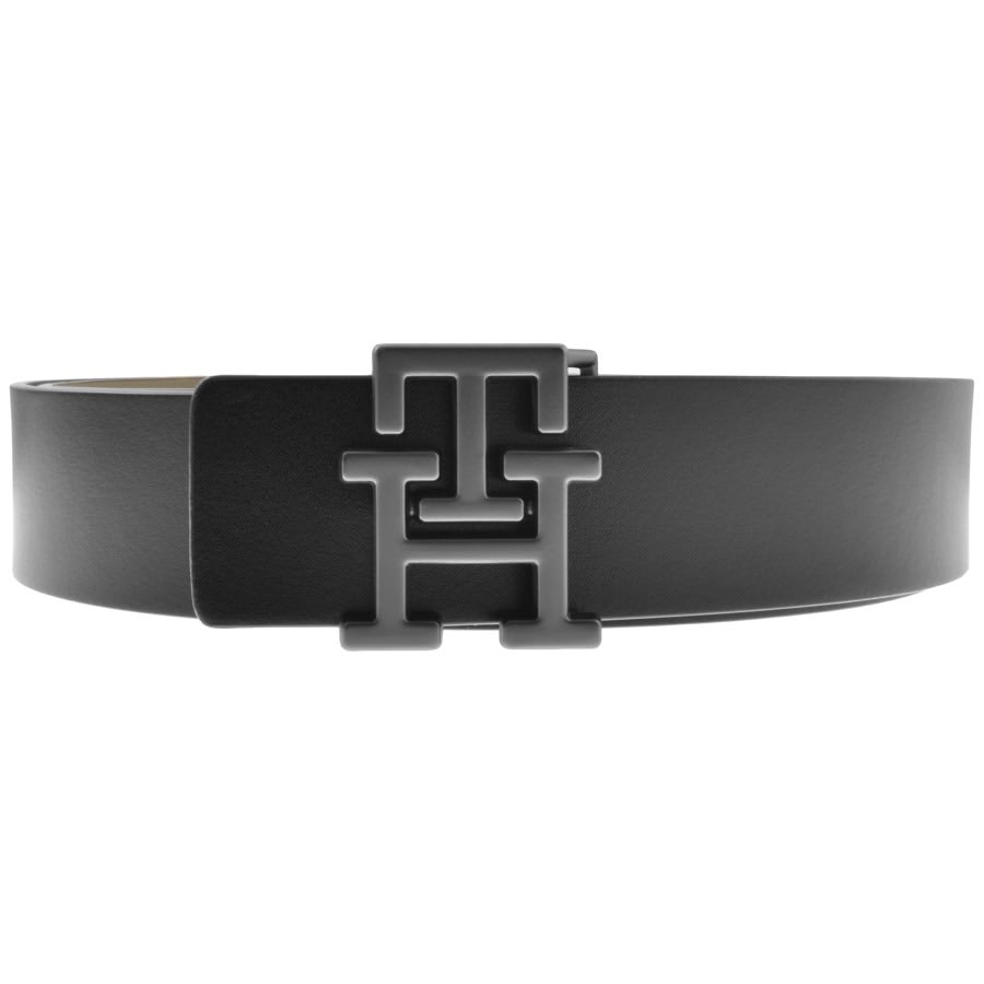 Udløbet Den aktuelle konsol Tommy Hilfiger Reversible Plaque Belt Black | Mainline Menswear Denmark