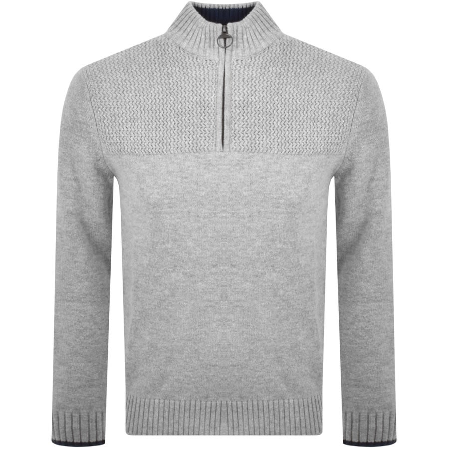 Barbour Half Zip Jumper Grey | Mainline Menswear