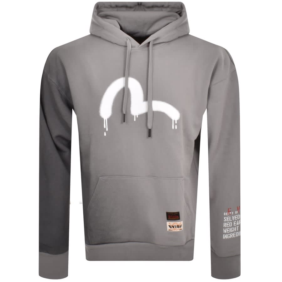 Evisu Seagull Logo Hoodie Grey | Mainline Menswear
