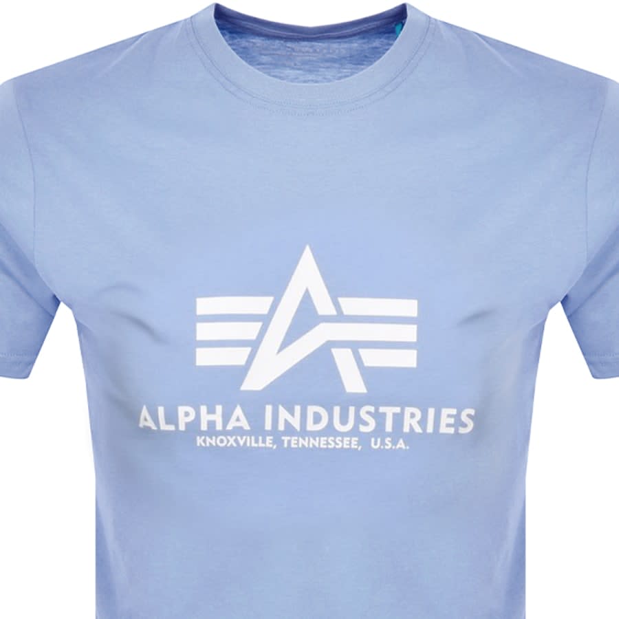 Alpha Industries Logo T Shirt Blue | Mainline Menswear United States