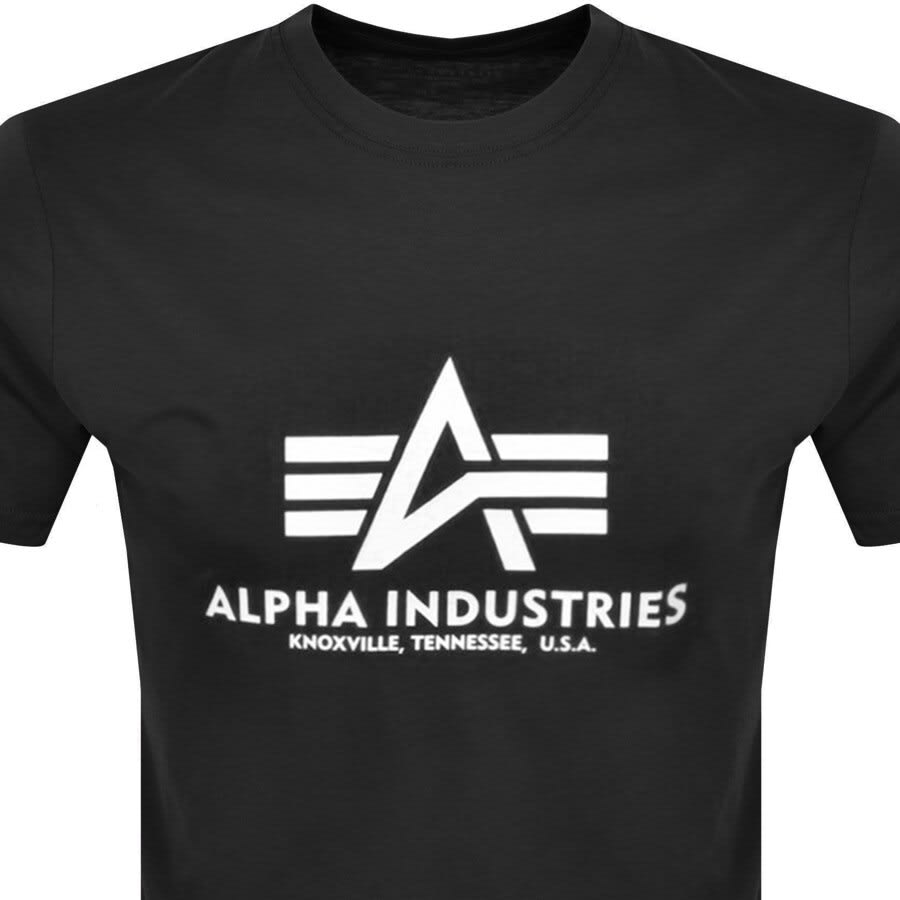 Alpha Industries Basic T Menswear Mainline United Logo Shirt | Black States