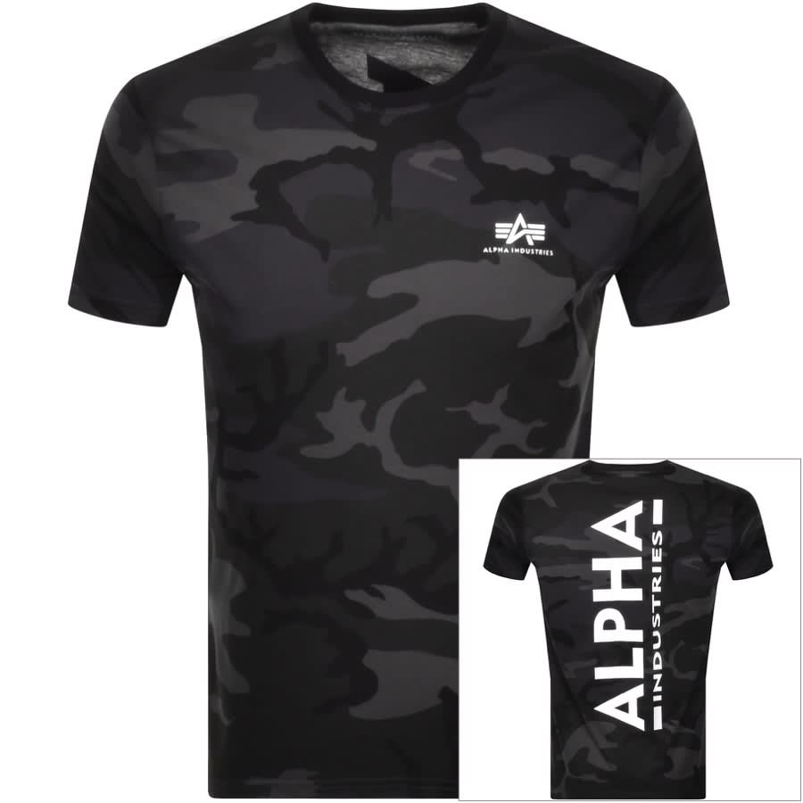 States Shirt Back T Print Mainline Black Alpha United Logo | Menswear Industries