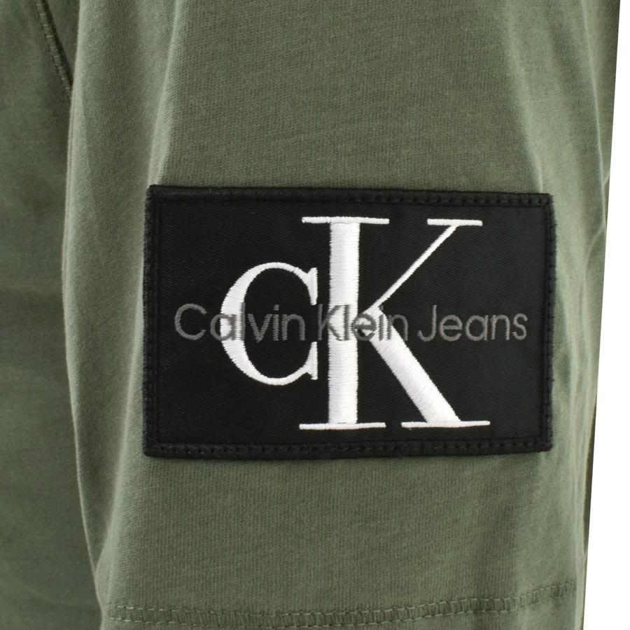 Calvin Klein Jeans Olive Printed Round Neck Tshirts - Buy Calvin