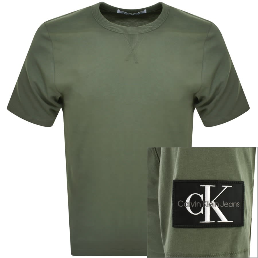 Calvin Klein Jeans Logo T Shirt Green | Mainline Menswear United States