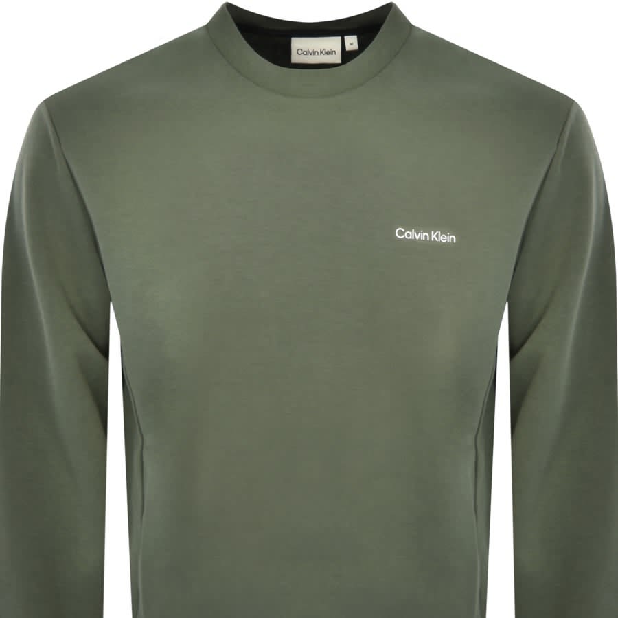 Calvin Klein Micro Logo Repreve Sweatshirt Green Mainline Menswear Denmark