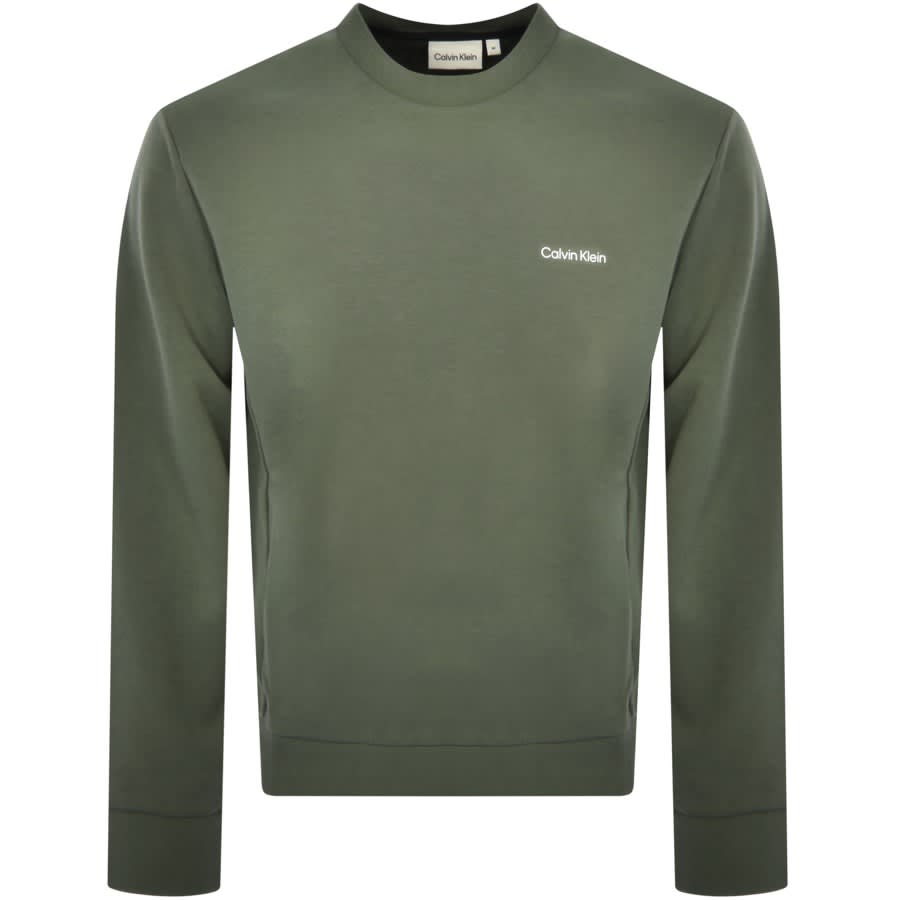 Calvin Klein Micro Logo Repreve Sweatshirt Green | Mainline Menswear