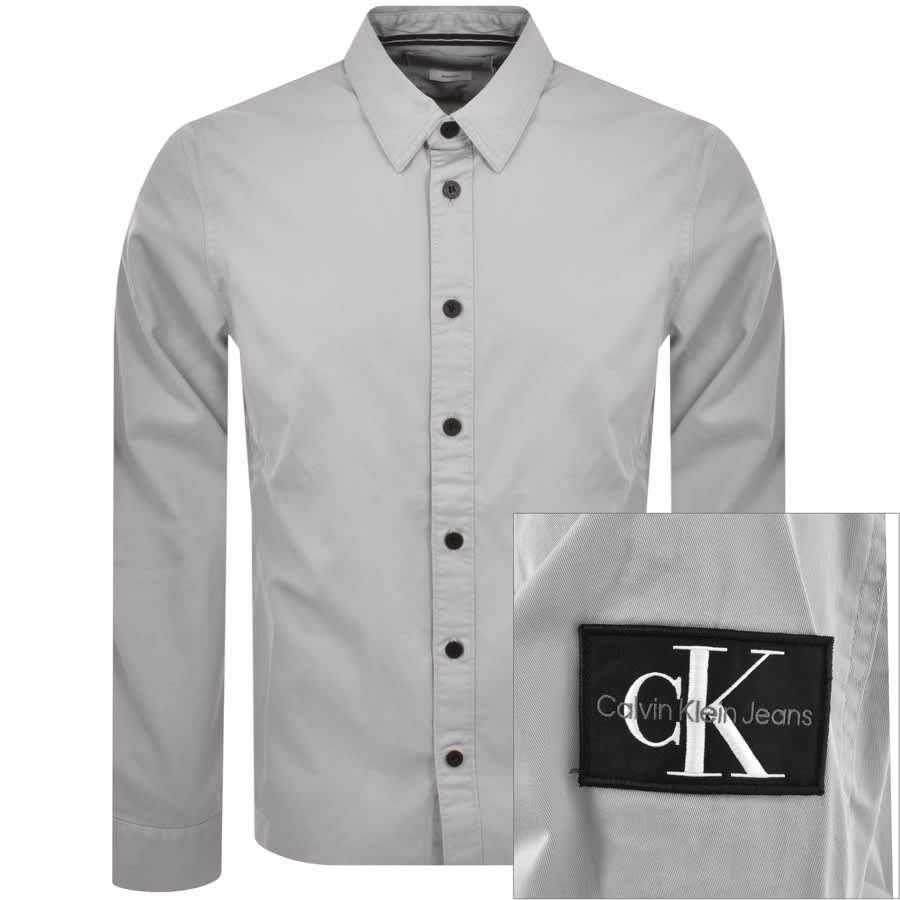 Calvin Klein Jeans Relaxed Long Sleeve Shirt Grey