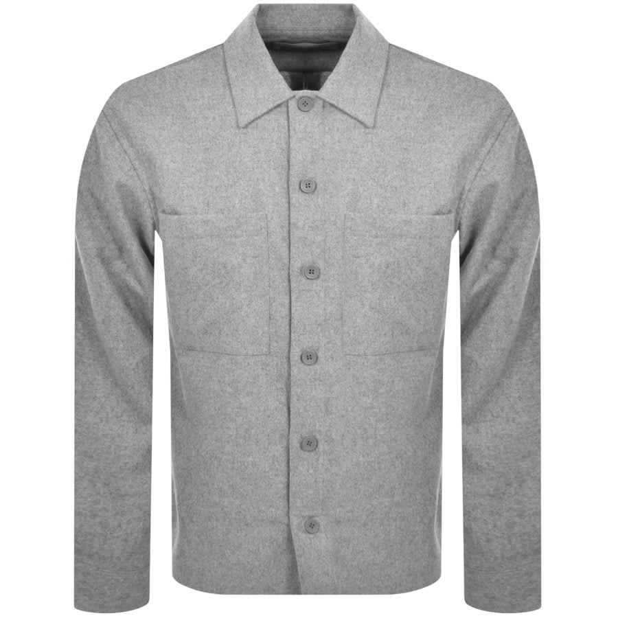 Calvin Klein Wool Blend Overshirt Grey | Mainline Menswear