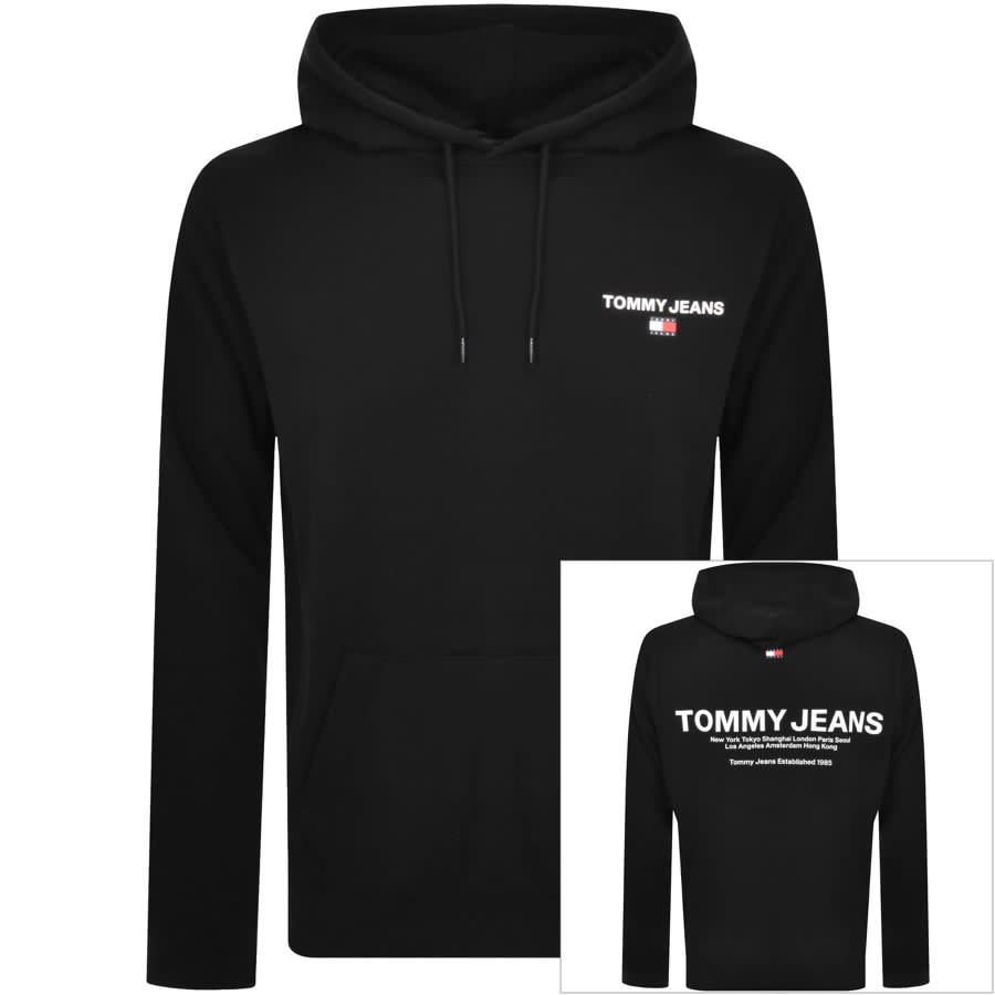 Tommy Jeans Graphic Hoodie Black | Mainline Menswear United States | Sweatshirts