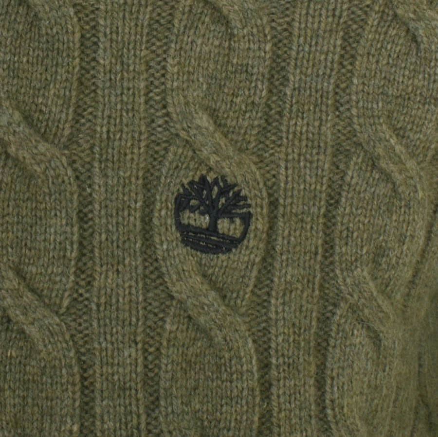 Timberland Cable Knit Jumper Green Mainline Menswear