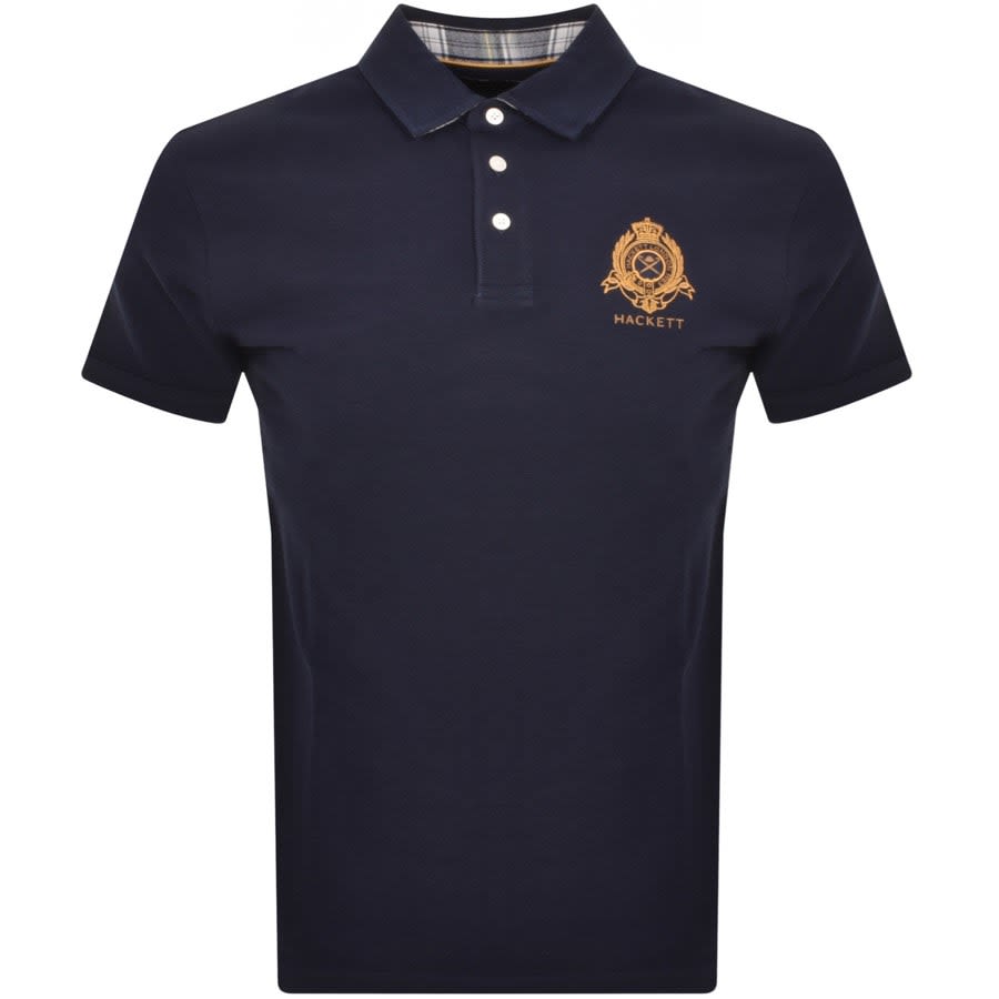 Hackett Heritage Logo Polo T Shirt in Navy | Mainline Menswear United ...