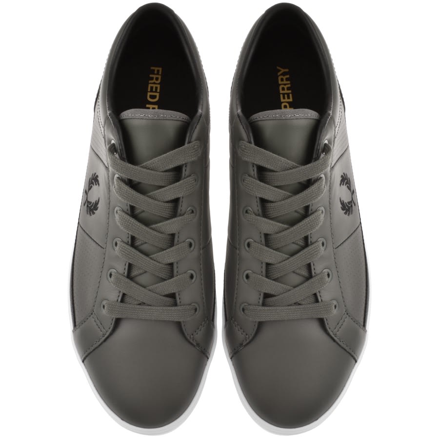 Green sales leather trainers