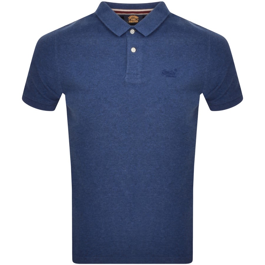 Superdry Classic Pique T States Mainline Polo United Menswear | Shirt Blue