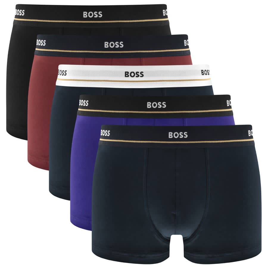 BOSS Underwear Five Pack Trunks Black | Mainline Menswear