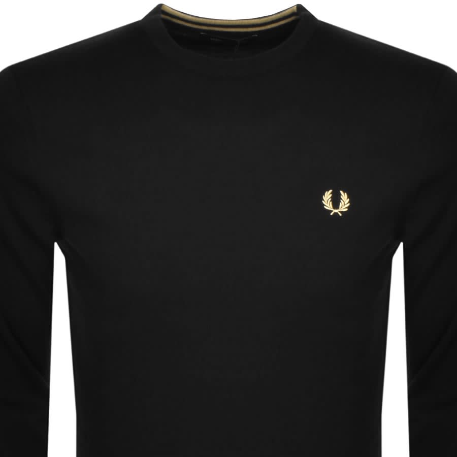 Fred Perry Crew Neck Knit Jumper Black Mainline Menswear Denmark