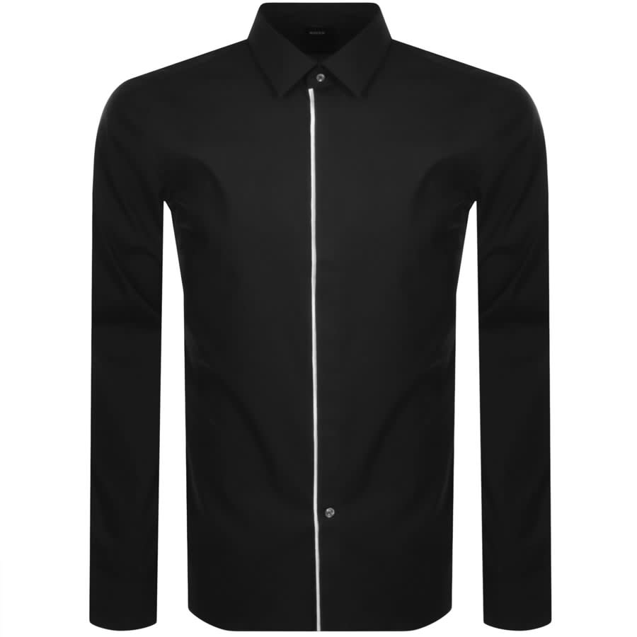 Black long sleeve sales shirt h